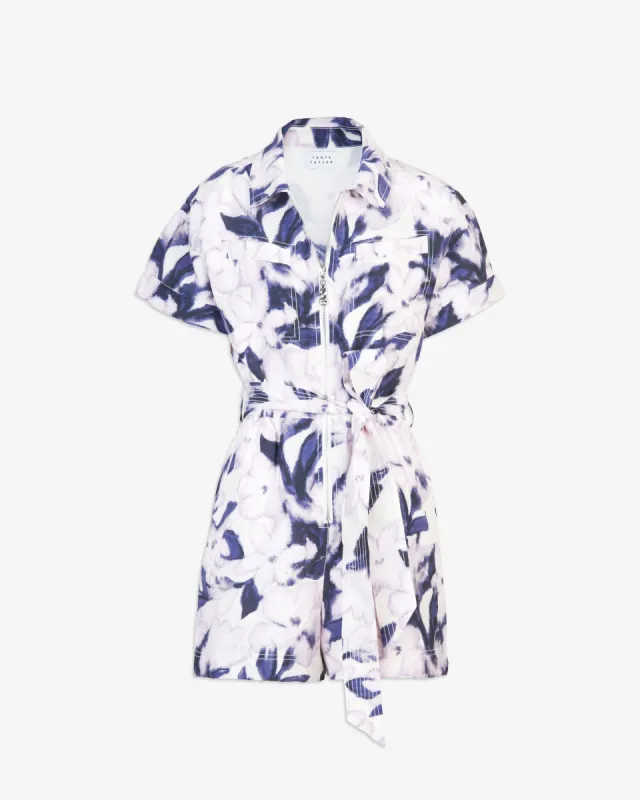 Short Sleeve Skye Romper sold by Tanya Taylor