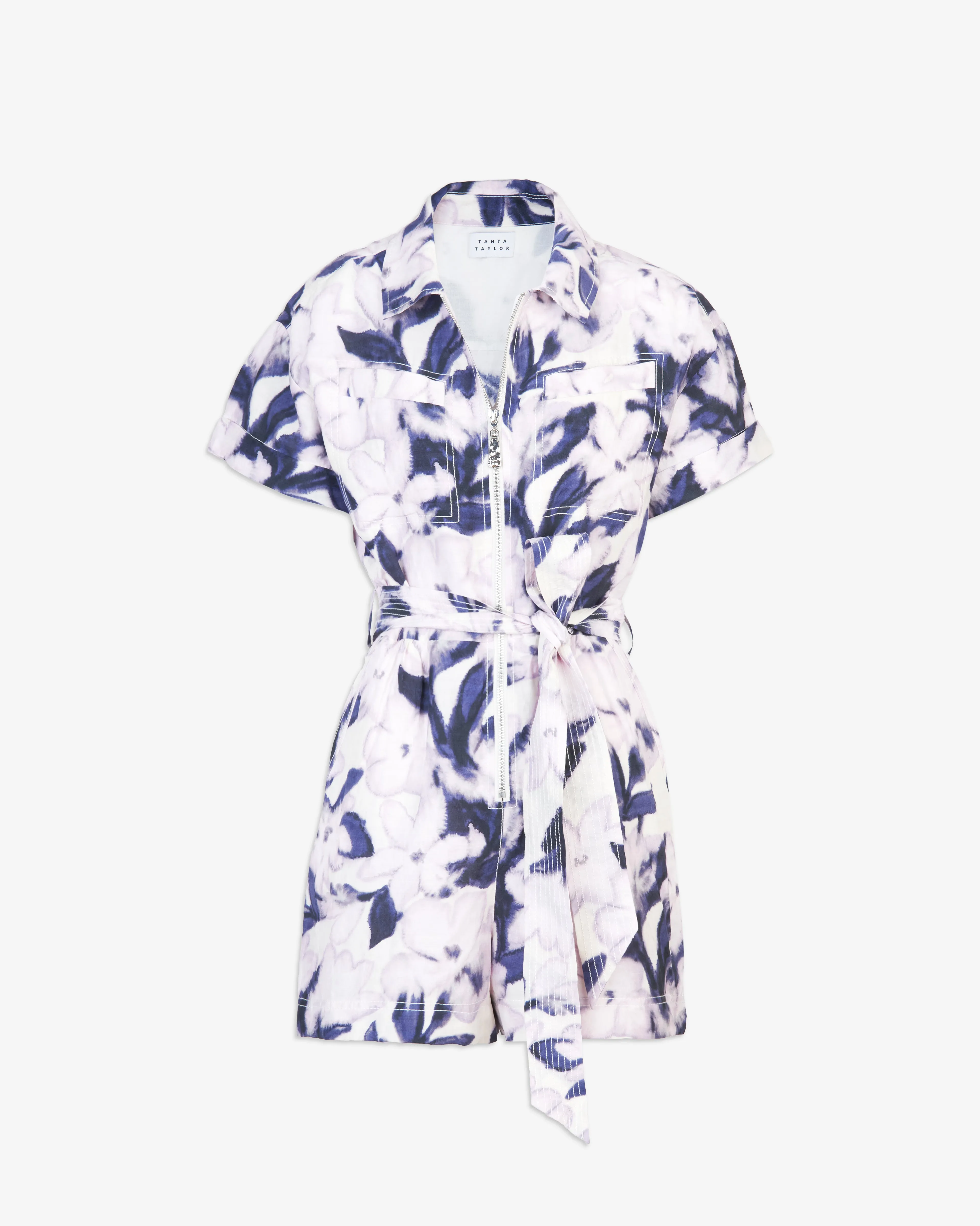 Short Sleeve Skye Romper sold by Tanya Taylor