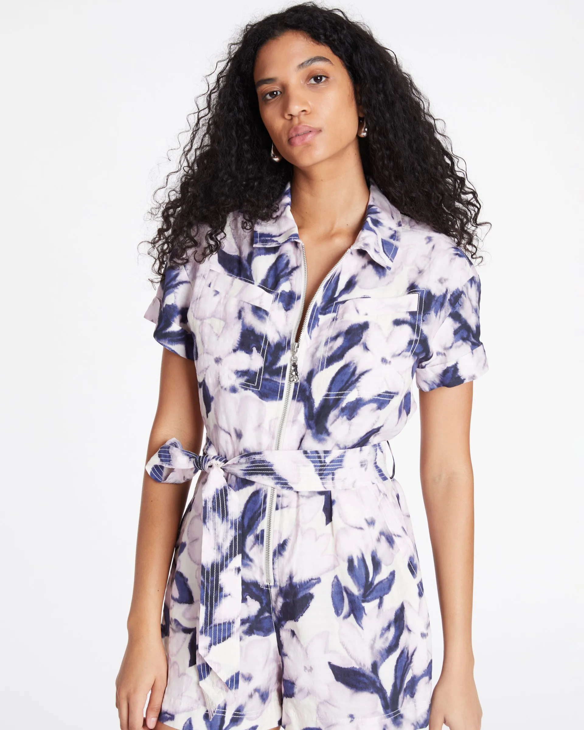 Short Sleeve Skye Romper sold by Tanya Taylor product image thumbnail 4