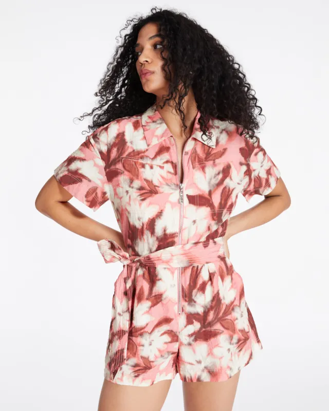 Short Sleeve Skye Romper sold by Tanya Taylor