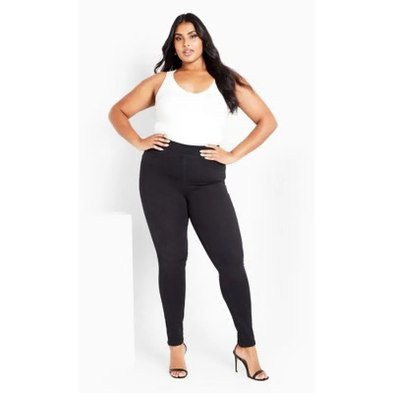 Women's Plus Size Hi Rise Jegging Jean Black - Tall | AVENUE sold by Target