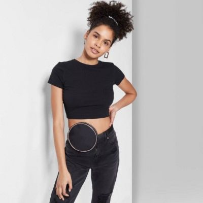 Women's Short Sleeve Cropped T-Shirt - Wild Fable™ sold by Target