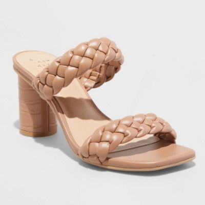 Women's Basil Mule Heels - A New Day™ Brown 7.5 sold by Target