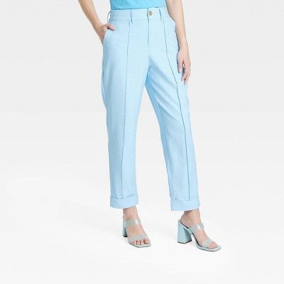 Women's High-Rise Slim Fit Effortless Pintuck Ankle Pants - A New Day™ sold by Target