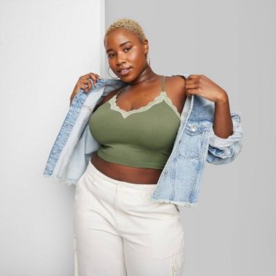 Women's Lace Trim Seamless Tank Top - Wild Fable™ sold by Target