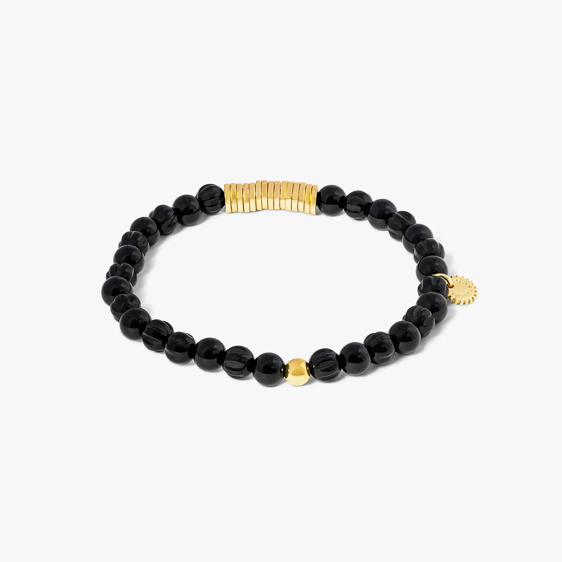 Black Yellow Gold Plated Classic Discs Bracelet sold by Tateossian product image thumbnail 2