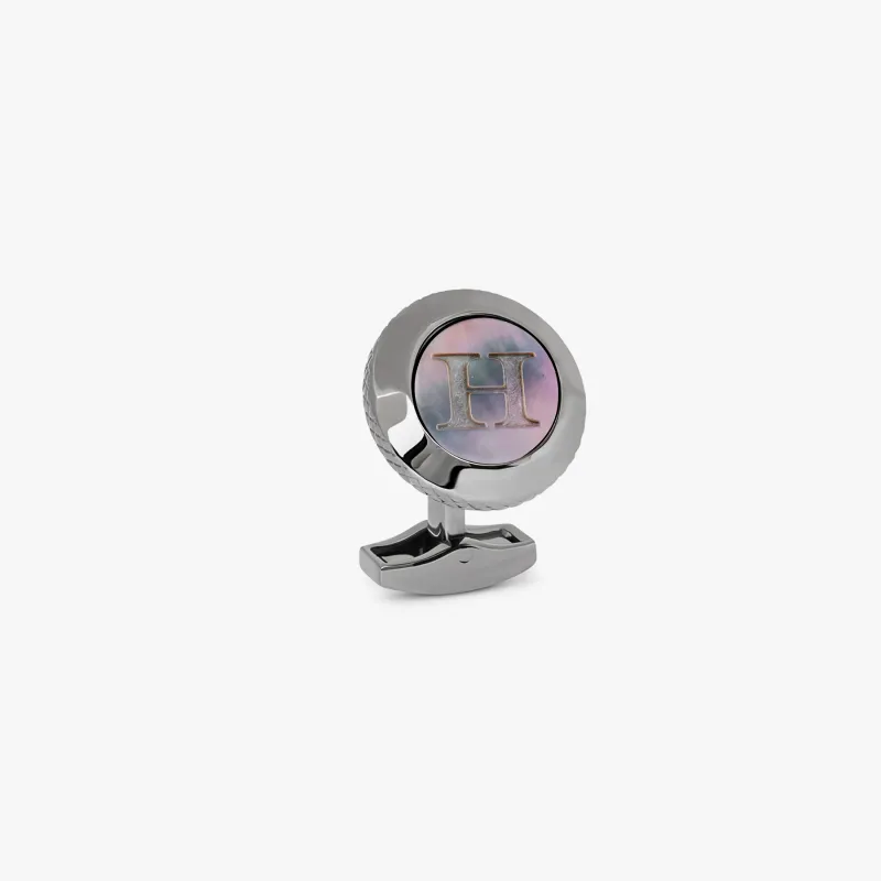 Personalised Single Initial Cufflink - H sold by Tateossian