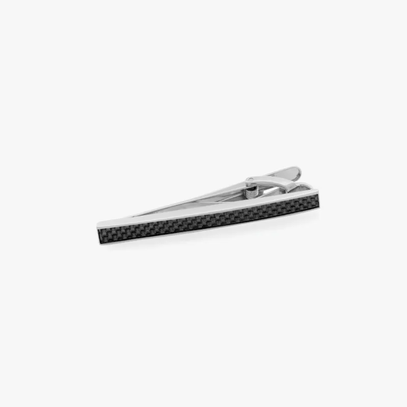 D-Shape tie clip with Palladium plated base metal sold by Tateossian