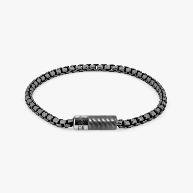 Pop Box Bracelet In Black Rhodium Plated Sterling Silver sold by Tateossian