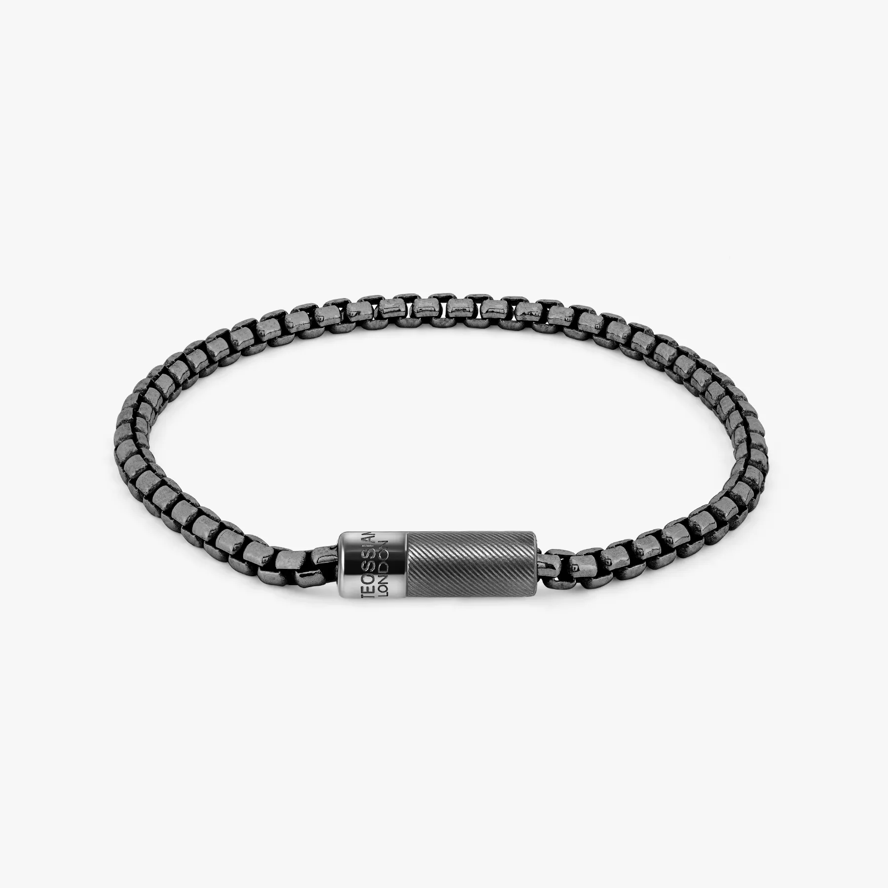 Pop Box Bracelet In Black Rhodium Plated Sterling Silver sold by Tateossian
