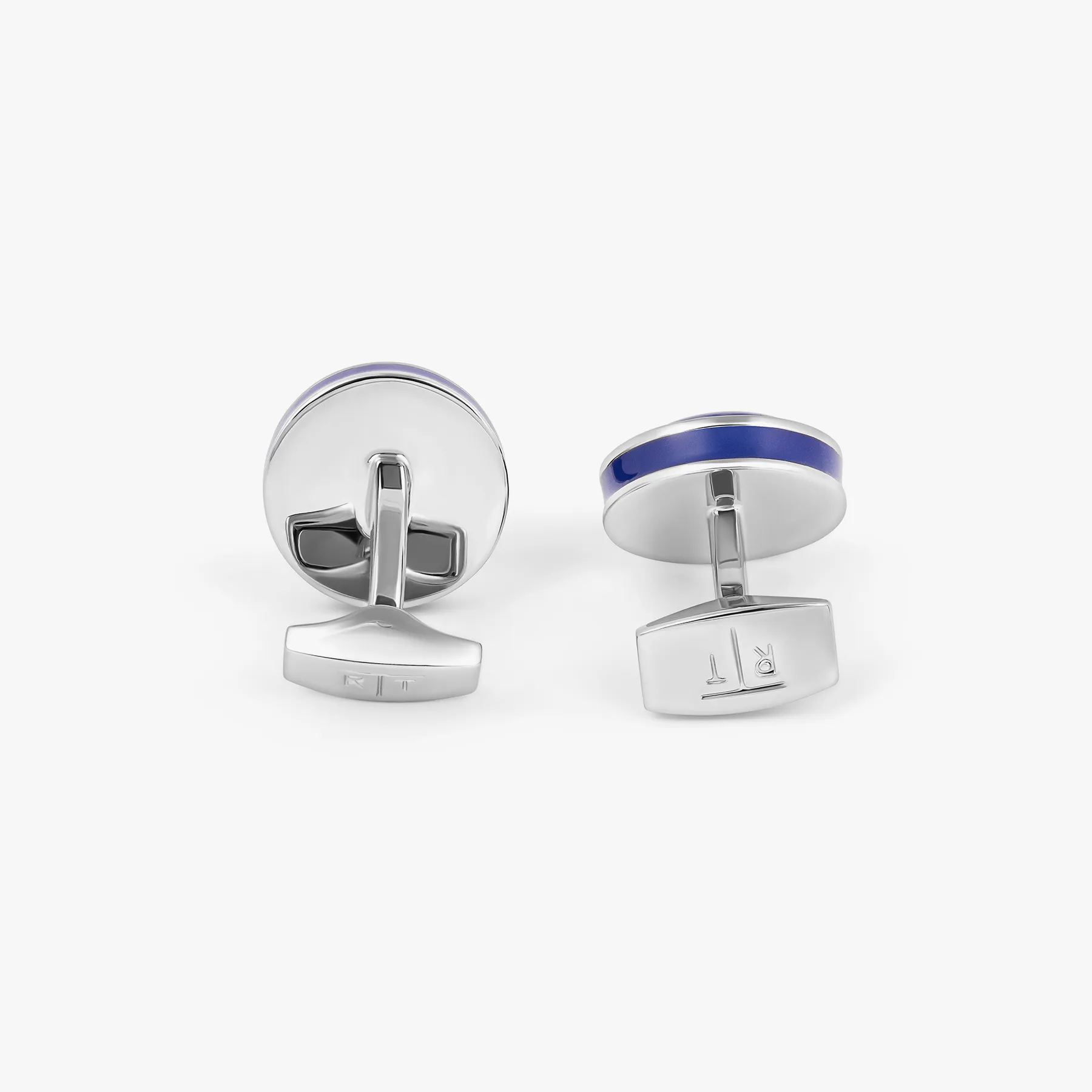 Milos Evil Eye Cufflinks in Blue Resin & White Mother of Pearl sold by Tateossian product image thumbnail 2