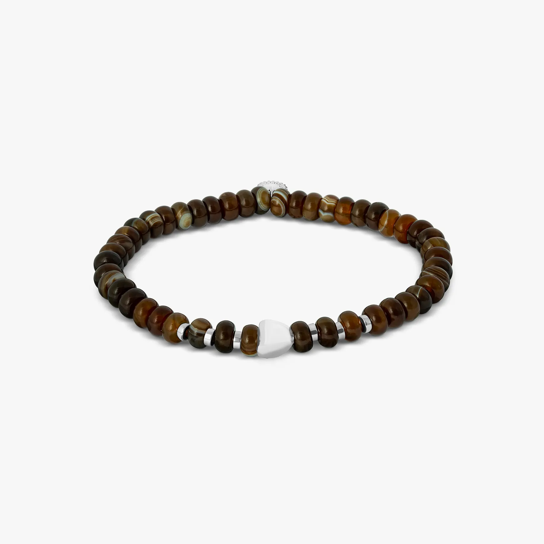 Nepal Nugget Beaded Bracelet With Brown Agate sold by Tateossian