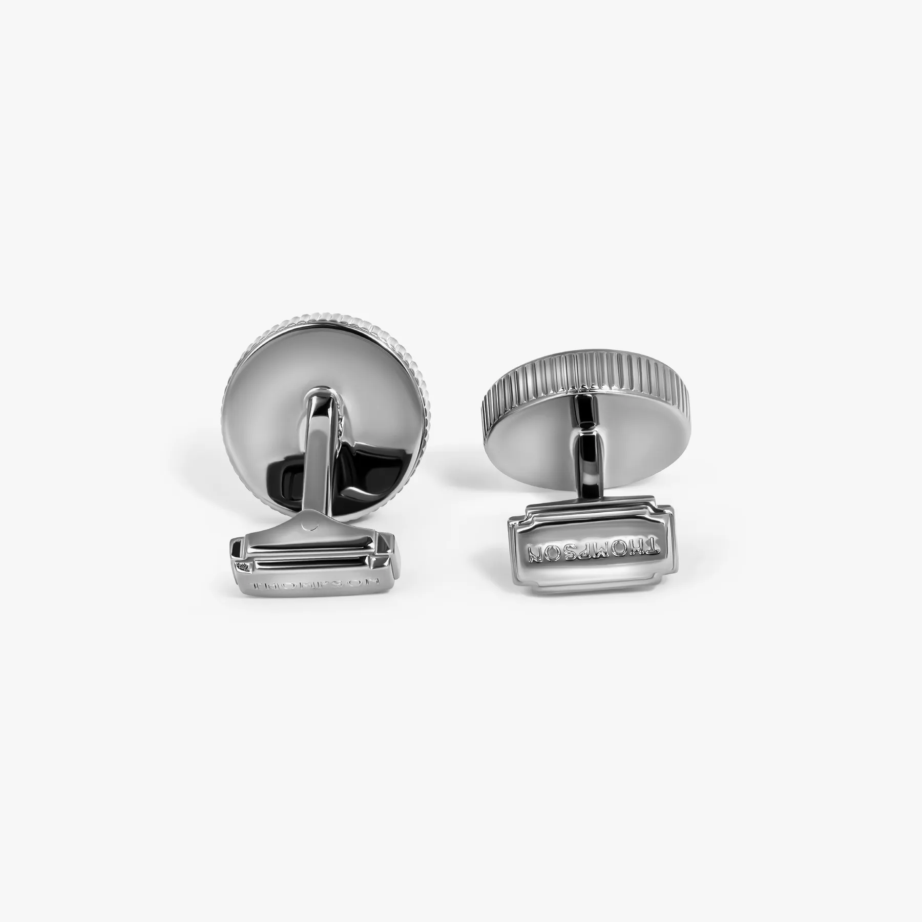 THOMPSON Optical Lens Cufflinks In Black With Palladium Plated sold by Tateossian product image thumbnail 2