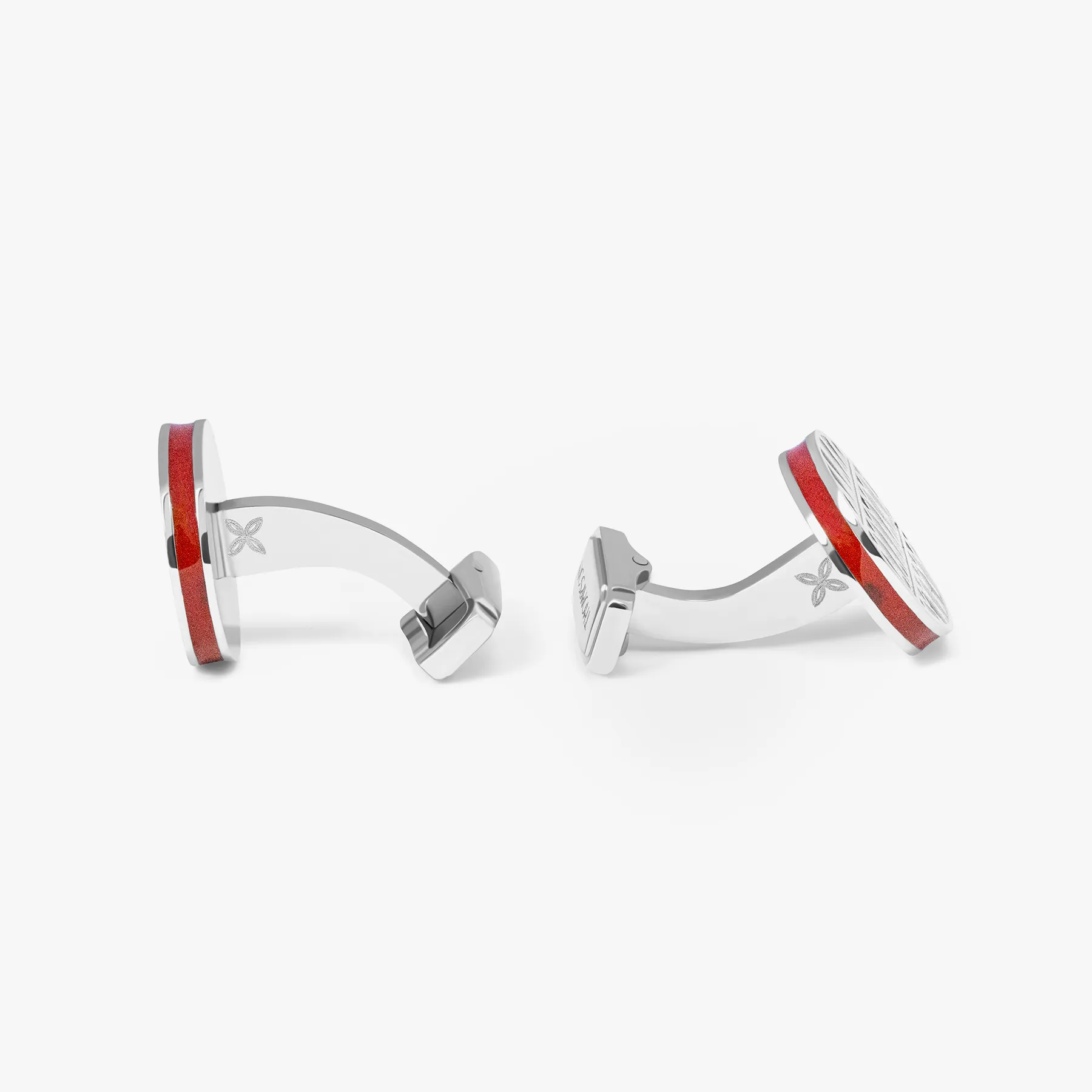 THOMPSON Red Stainless Steel Cairo Cufflinks sold by Tateossian product image thumbnail 2