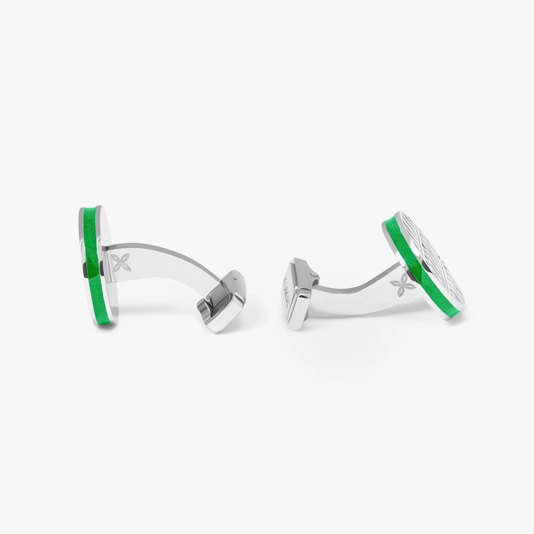 THOMPSON Green Stainless Steel Cairo Cufflinks sold by Tateossian product image thumbnail 2
