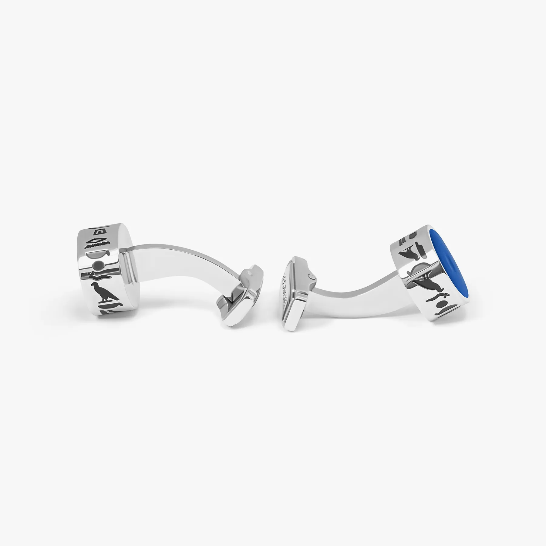 THOMPSON Blue Stainless Steel Hieroglyphic Cufflinks sold by Tateossian product image thumbnail 2