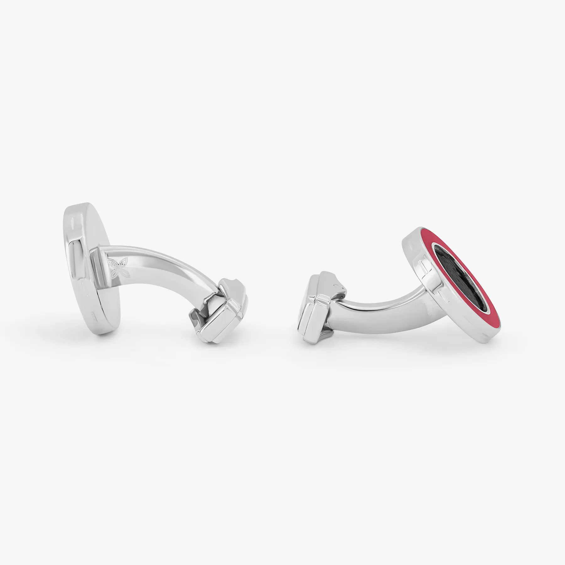 Thompson Red Palladium Plated Carbon Redondo Cufflinks sold by Tateossian product image thumbnail 3