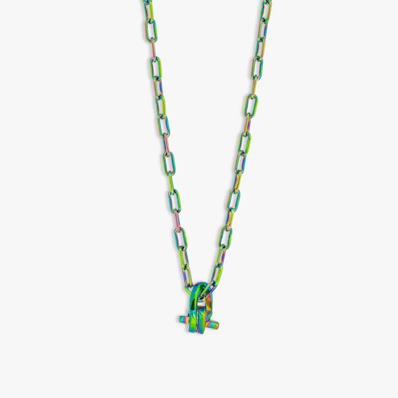 THOMPSON Multi Coloured Stainless Steel Twisted Knot Chain Necklace made by Tateossian