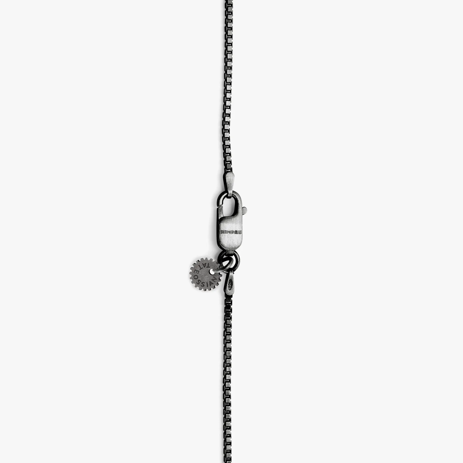 Silver Black Rhodium Sterling Silver Classic Box Chain Necklace sold by Tateossian product image thumbnail 3