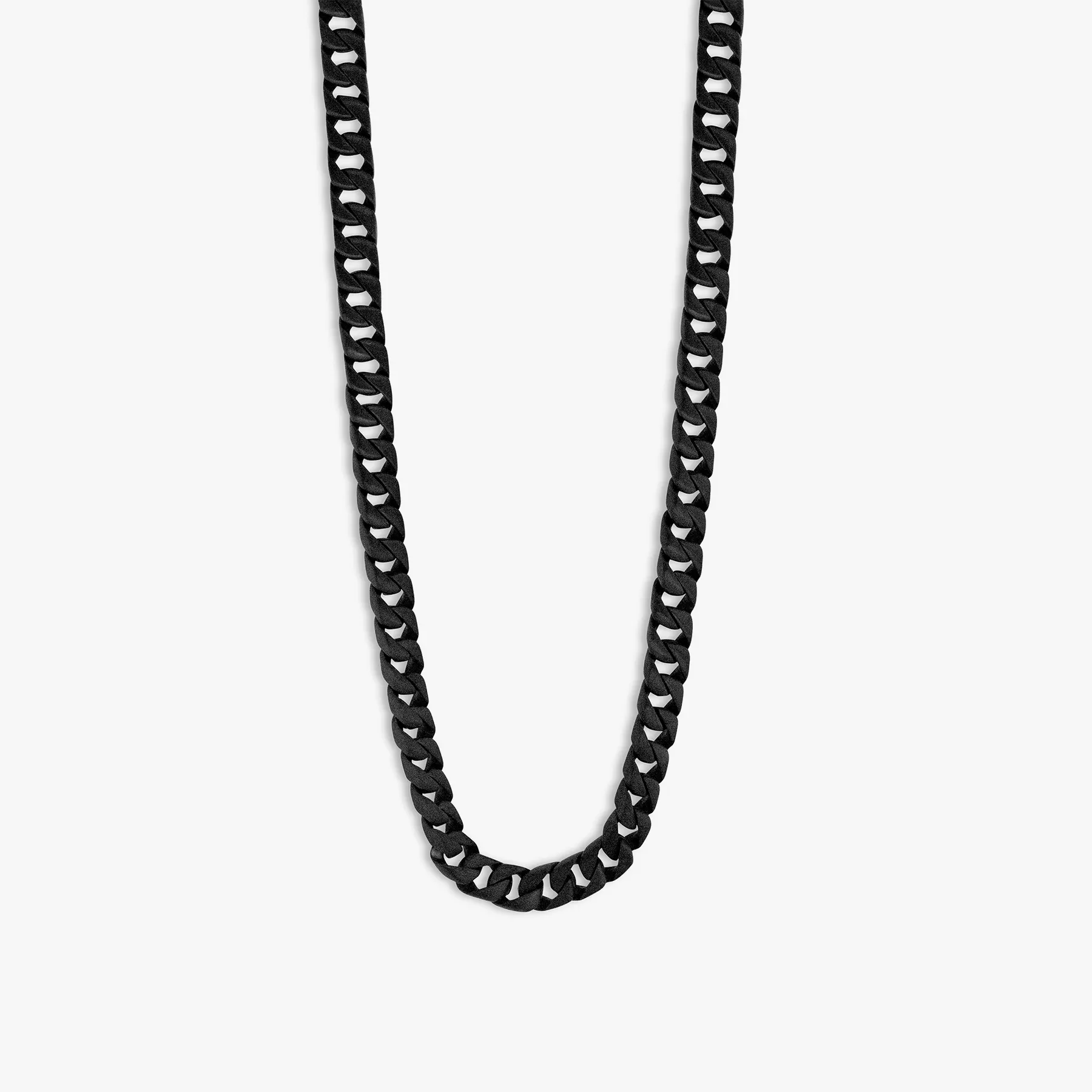 THOMPSON Black Stainless Steel Catena Necklace sold by Tateossian