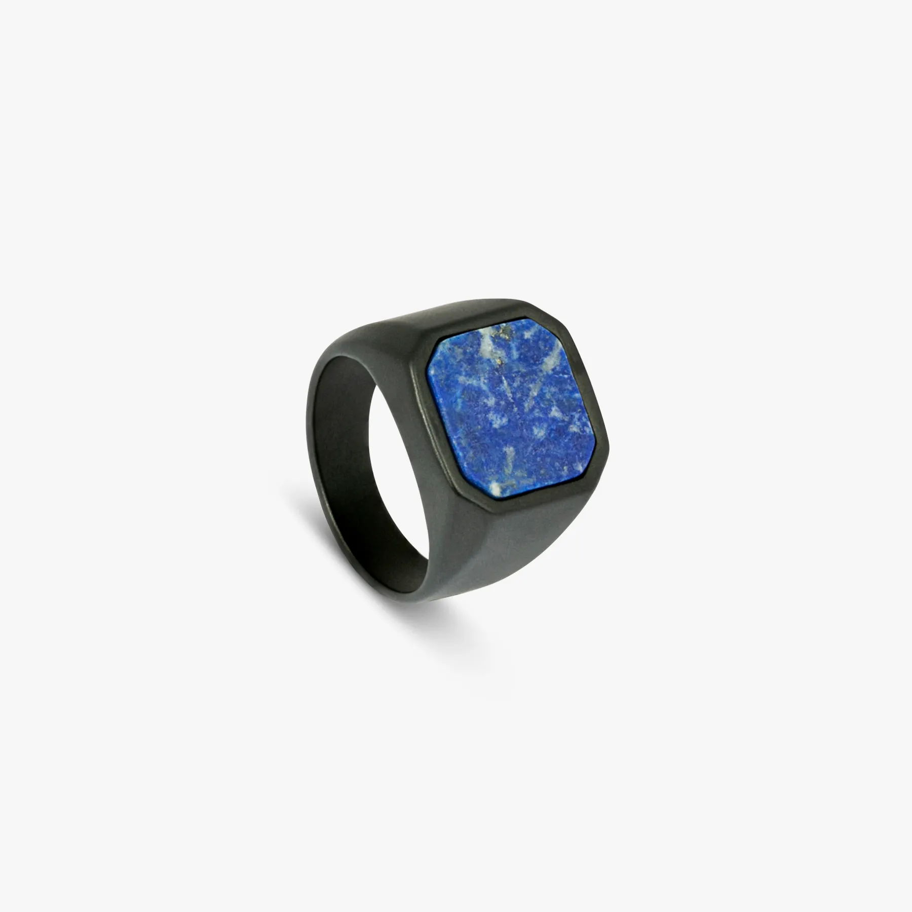 Ceramic Signet ring with lapis sold by Tateossian