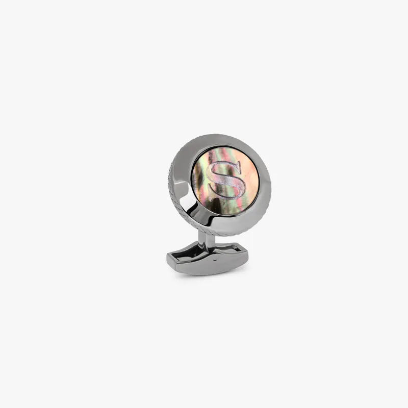 Personalised Single Initial Cufflink - S sold by Tateossian