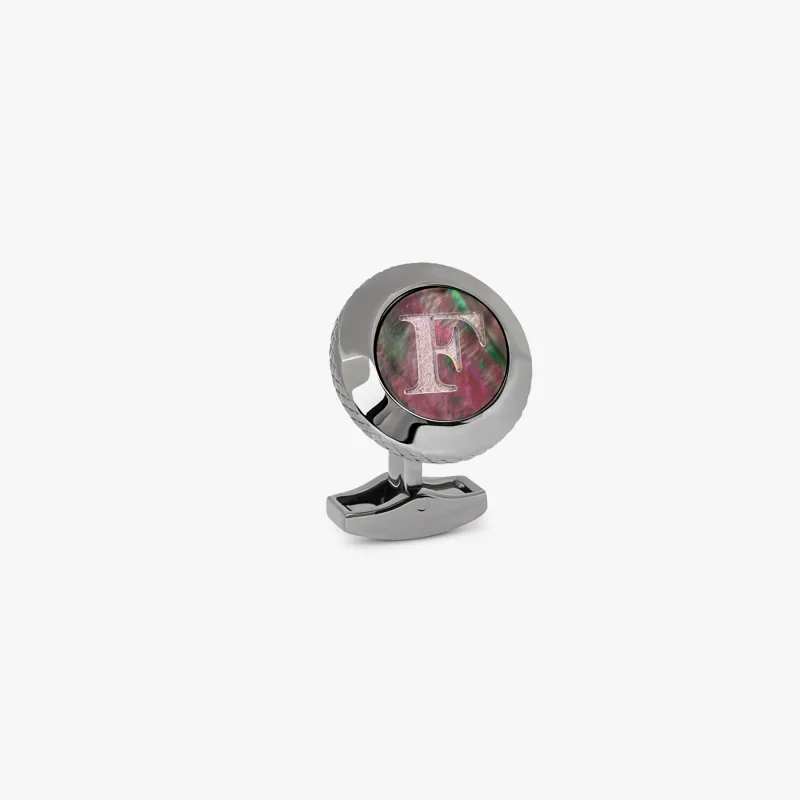 Personalised Single Initial Cufflink - F sold by Tateossian