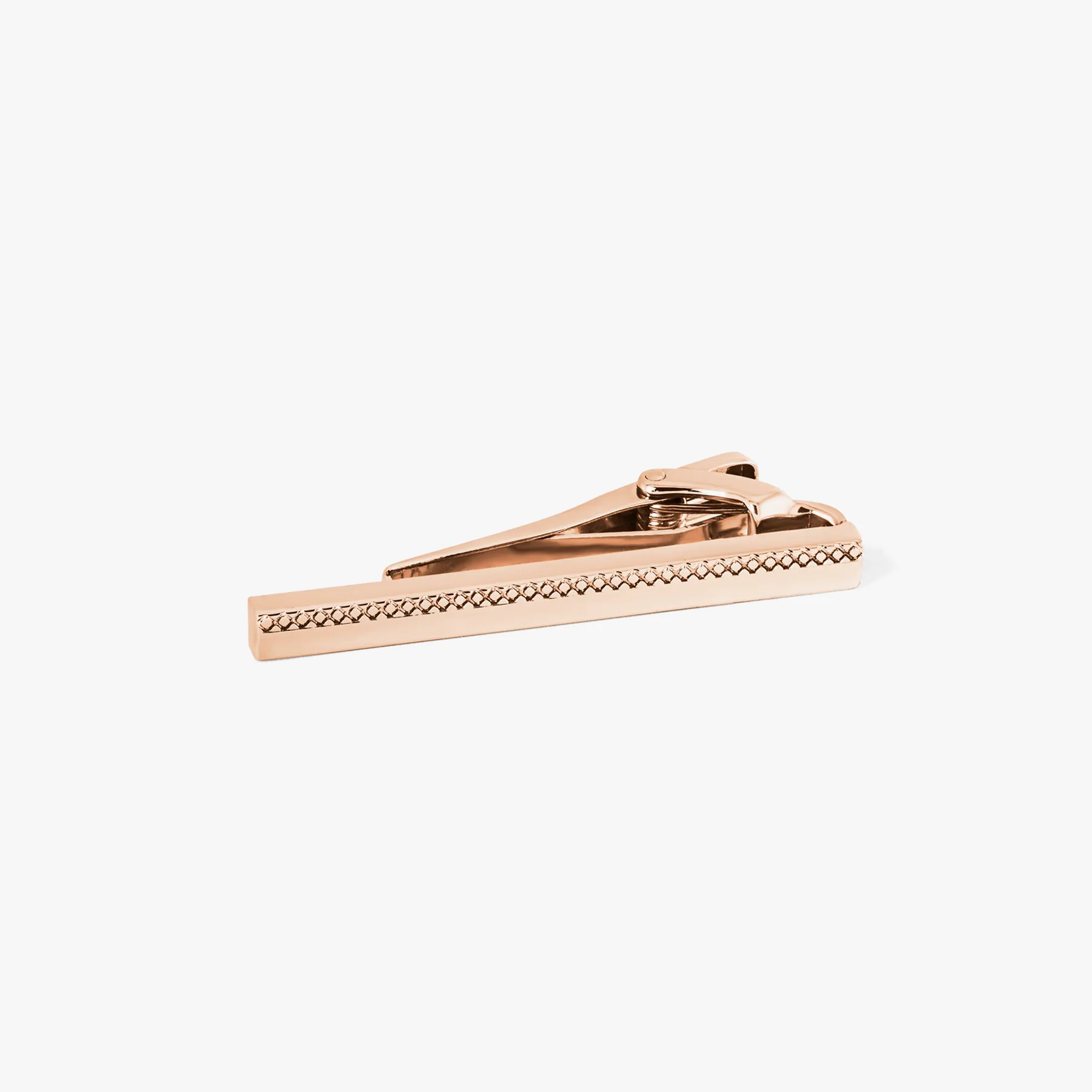Zen tie clip with rose gold finish sold by Tateossian