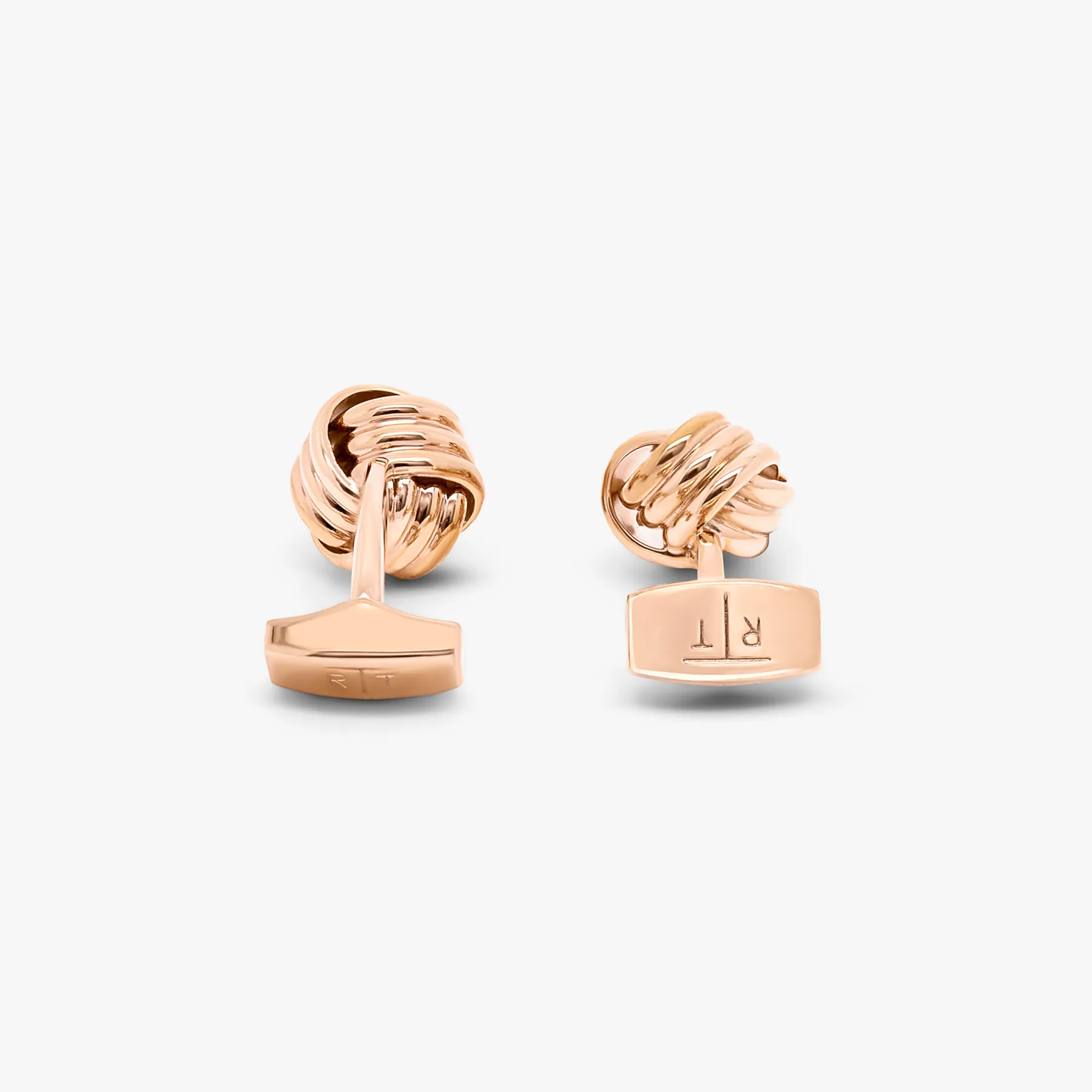 Cable Knot Cufflinks In Rose Gold Plated sold by Tateossian product image thumbnail 4