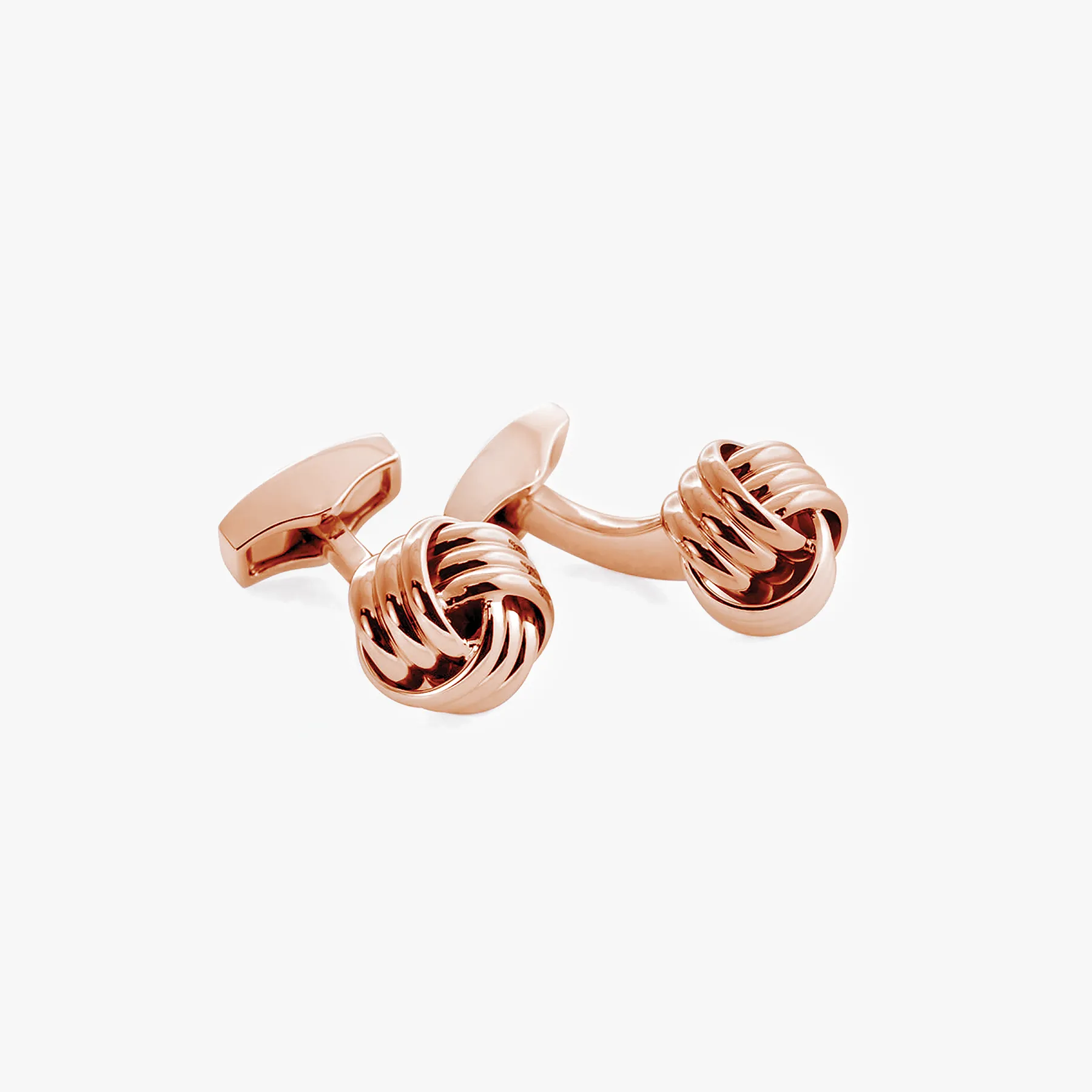 Cable Knot Cufflinks In Rose Gold Plated sold by Tateossian