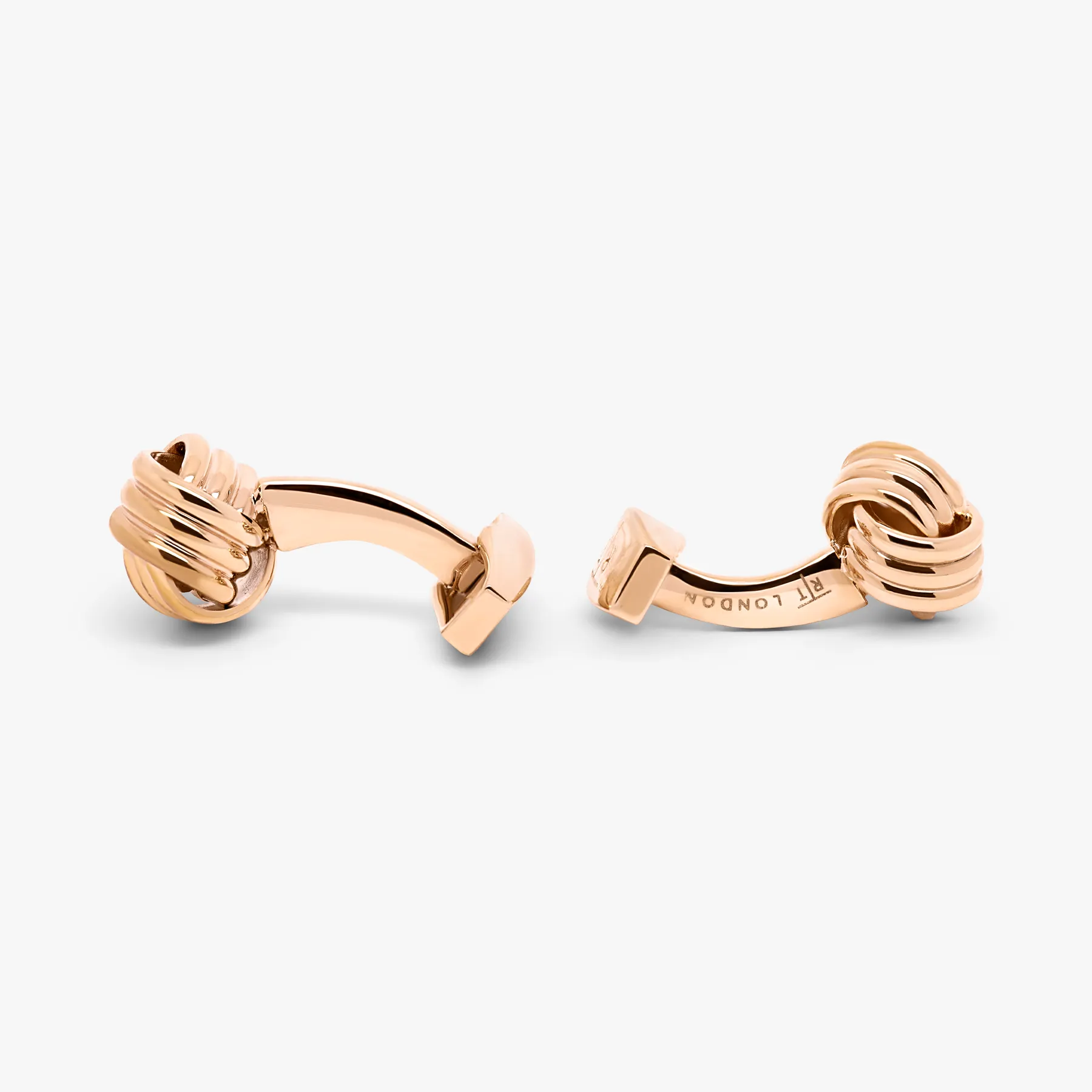 Cable Knot Cufflinks In Rose Gold Plated sold by Tateossian product image thumbnail 3