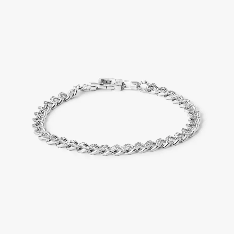 Martellato Chain Bracelet In Sterling Silver sold by Tateossian