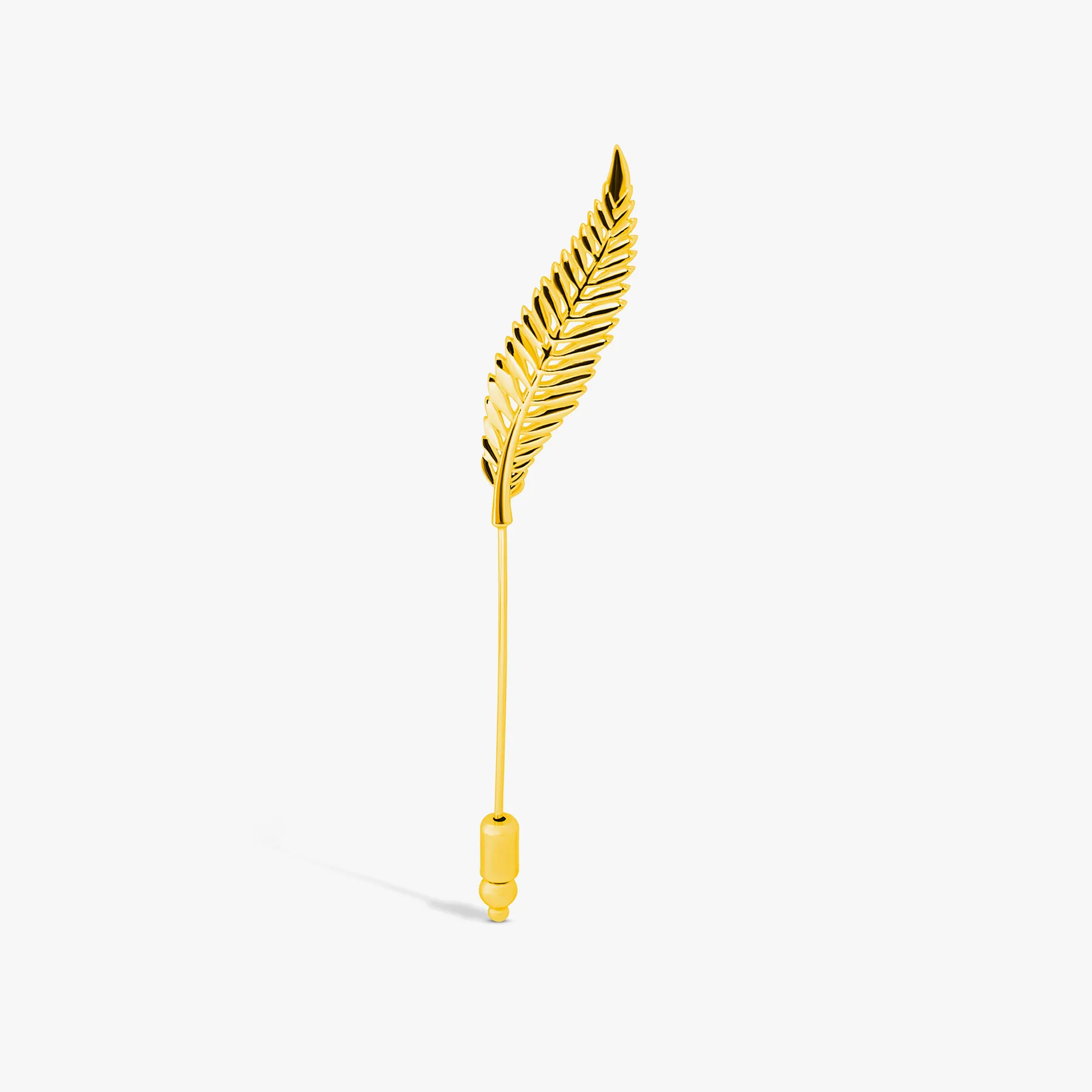 Cinnamon Fern Pin In Yellow Gold sold by Tateossian