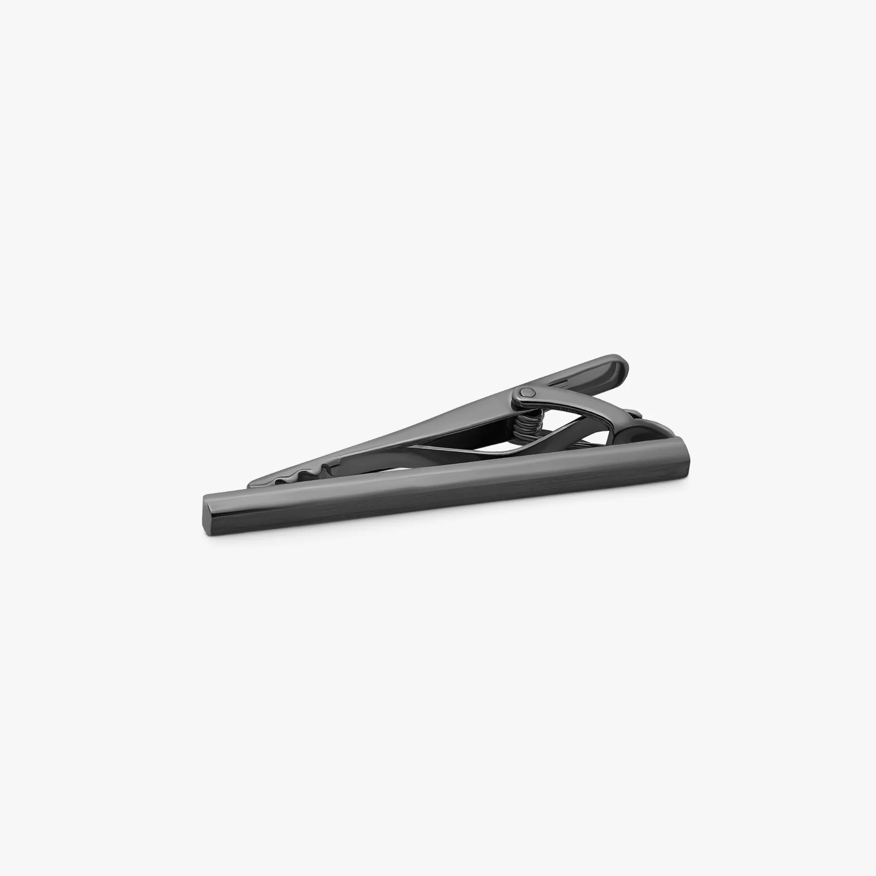 Brushed Classic tie clip with gunmetal finish sold by Tateossian