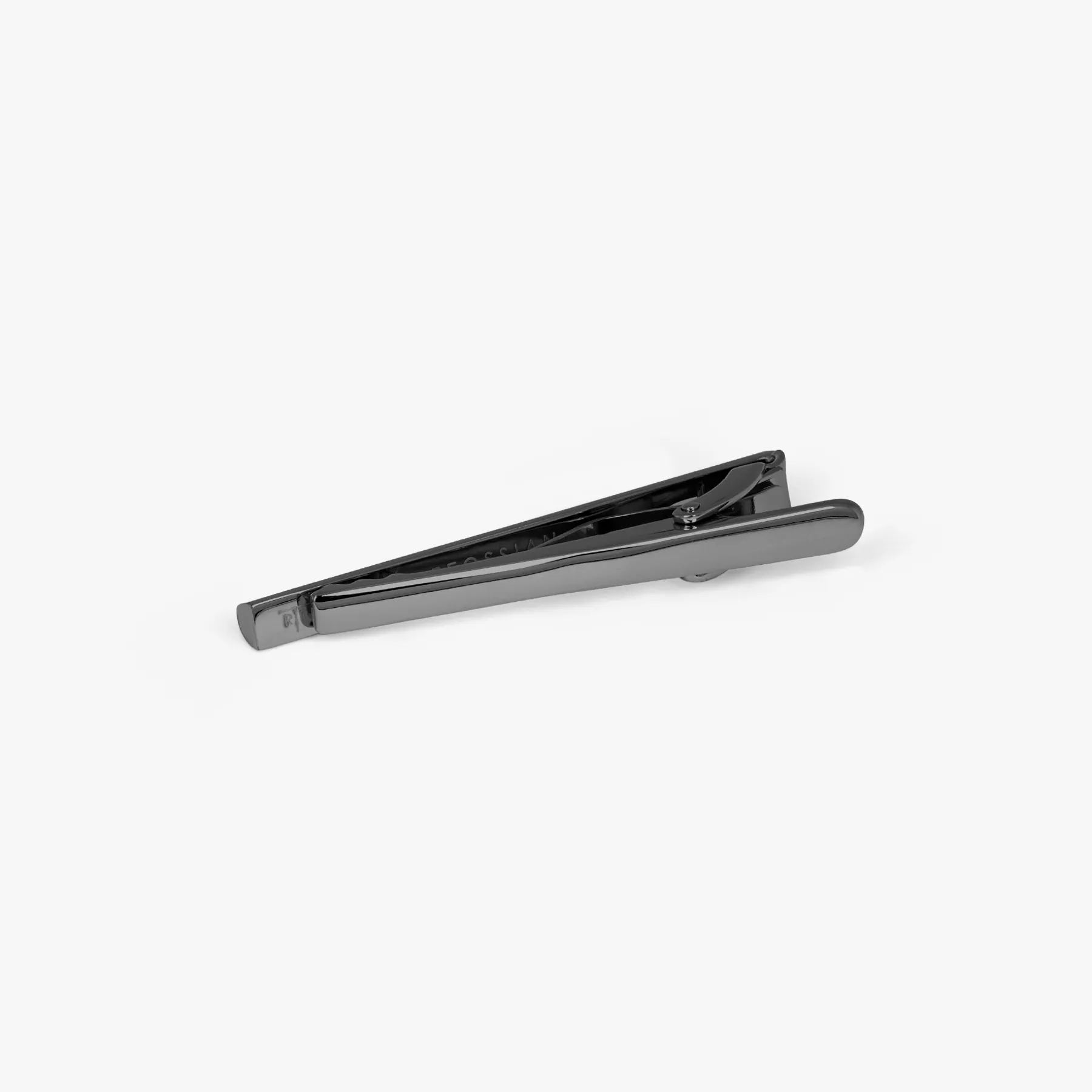 Brushed Classic tie clip with gunmetal finish sold by Tateossian product image thumbnail 2