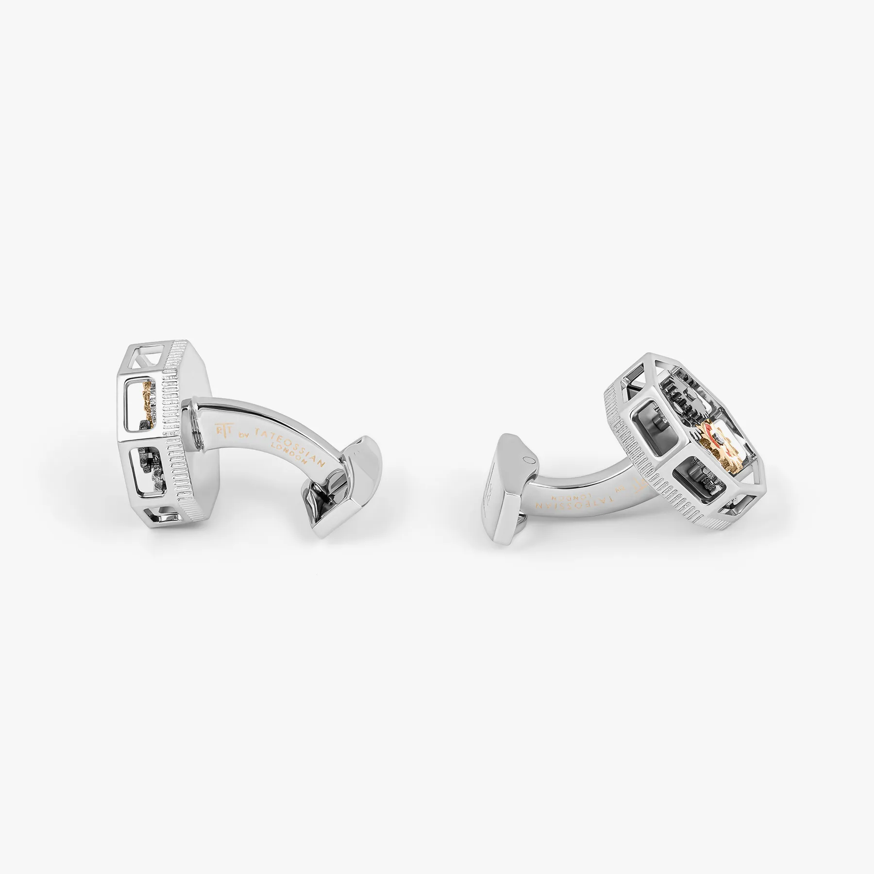 Octo Gear Cufflinks in Palladium sold by Tateossian product image thumbnail 3