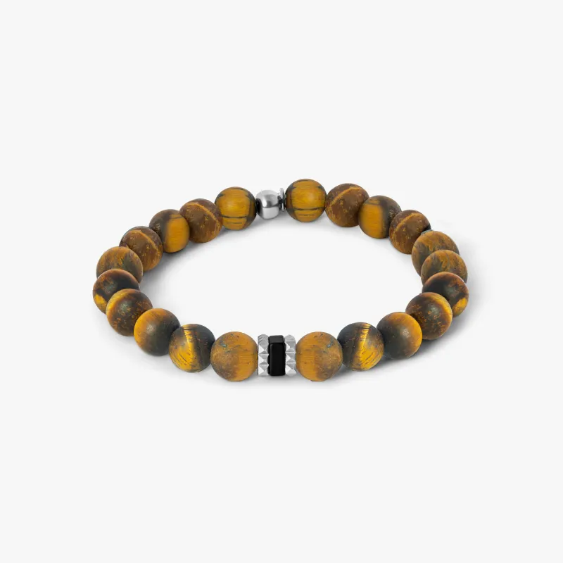 Giza Beaded Bracelet In Brown Tiger Eye sold by Tateossian