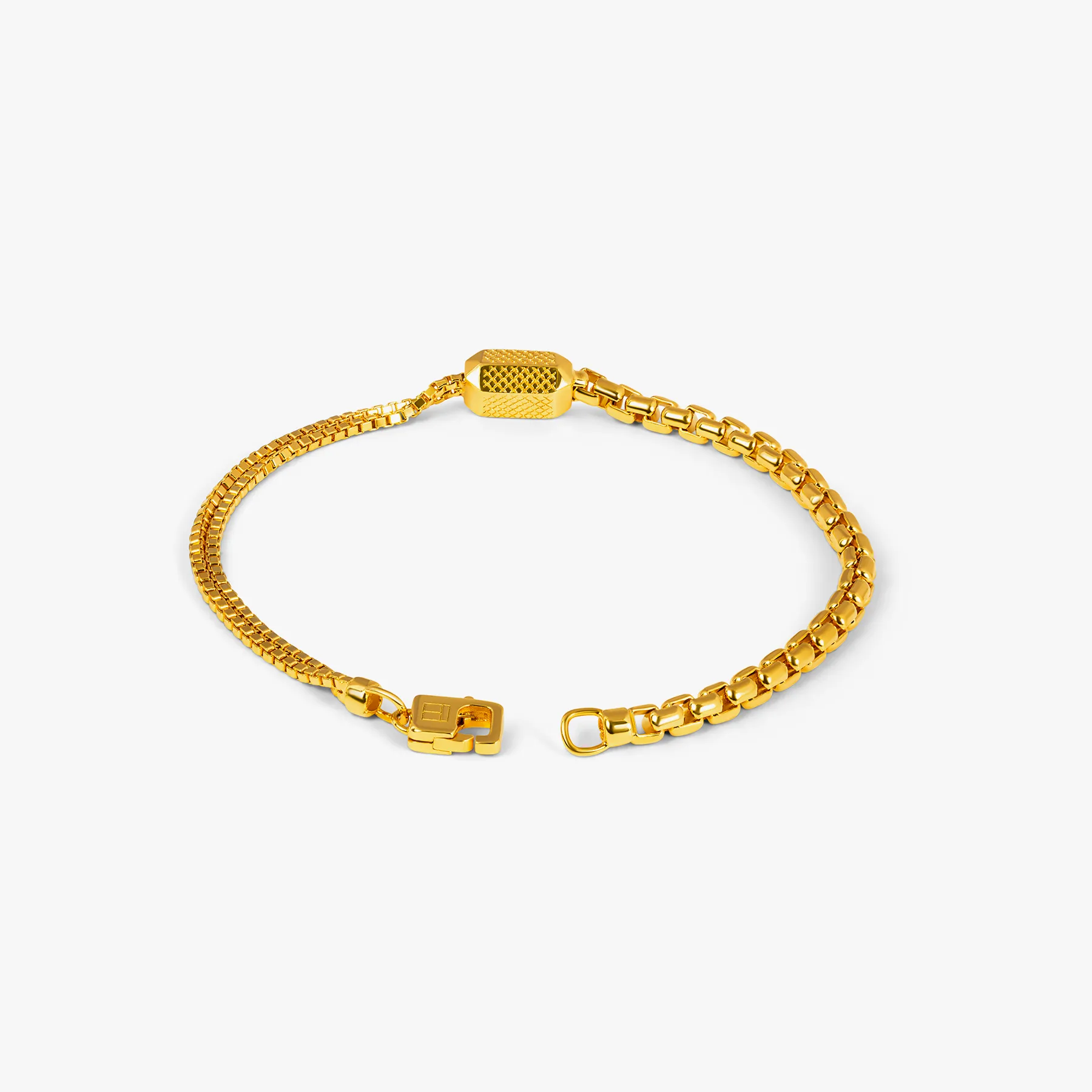 Hexade Box Chain Bracelet In 18K Yellow Gold Plated sold by Tateossian product image thumbnail 3