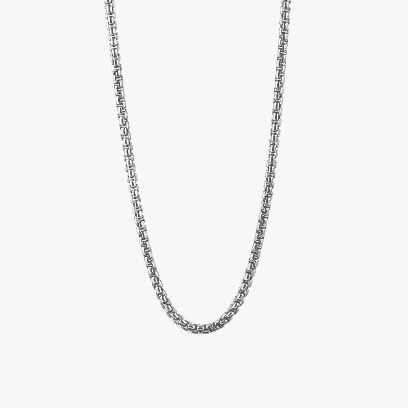 Classic Box Chain Necklace In Sterling Silver sold by Tateossian