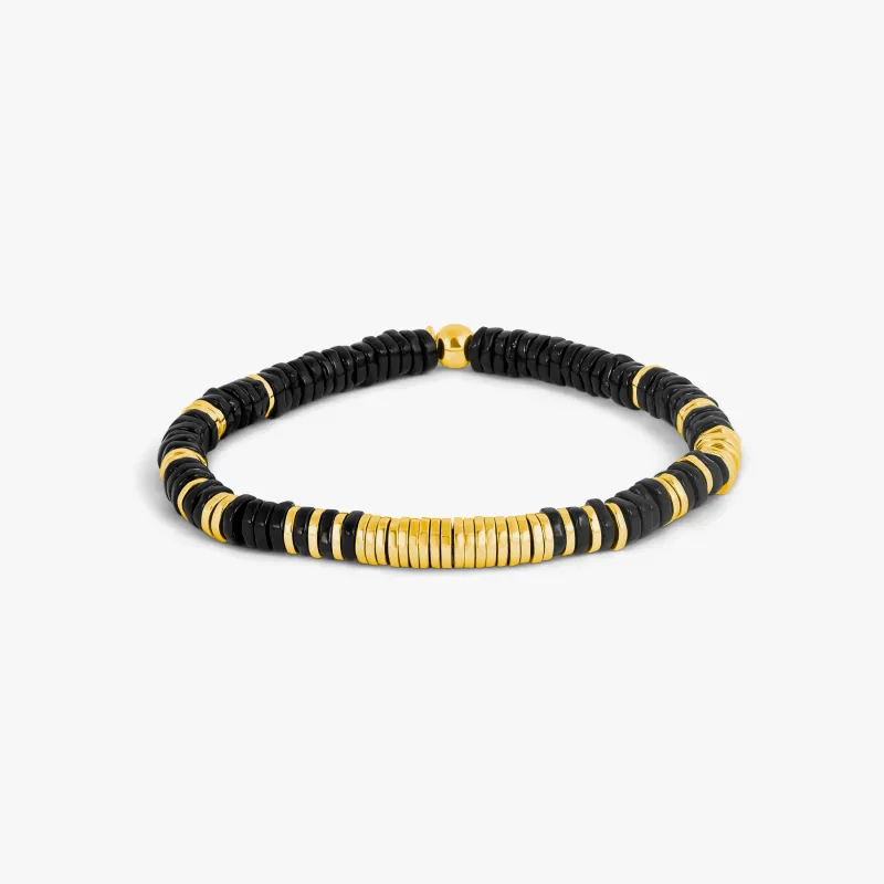 Constellation Bracelet In Yellow Gold & Black Agate sold by Tateossian
