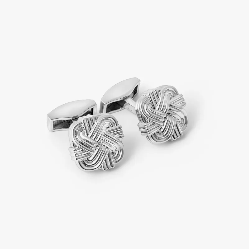 Quad Knot Cufflinks With Palladium Plating sold by Tateossian