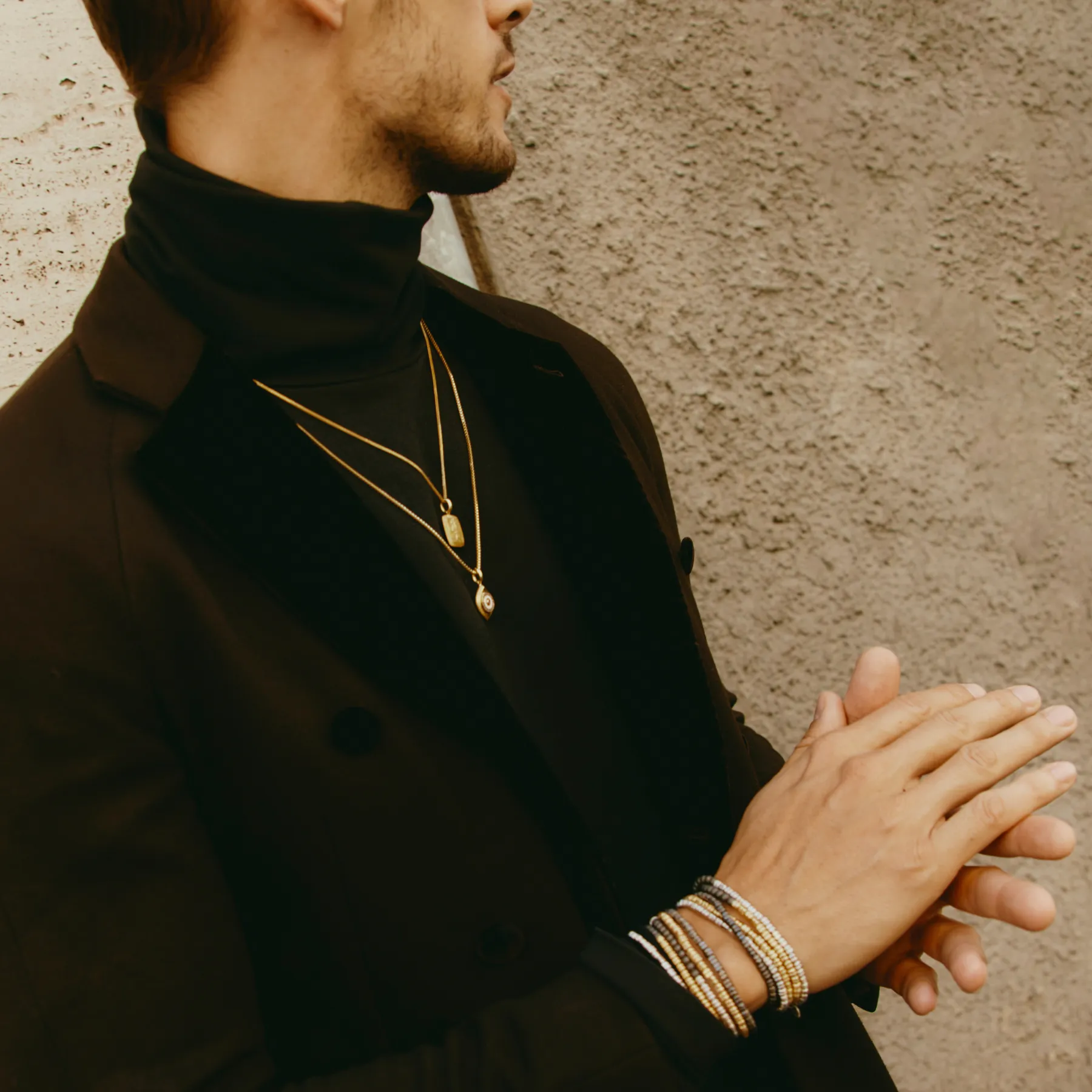 Paros Evil Eye Necklace In Yellow Gold & Sapphire sold by Tateossian product image thumbnail 4