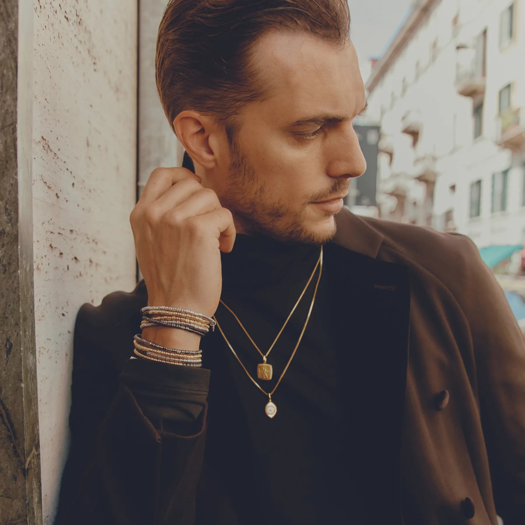 Paros Evil Eye Necklace In Yellow Gold & Sapphire sold by Tateossian product image thumbnail 5