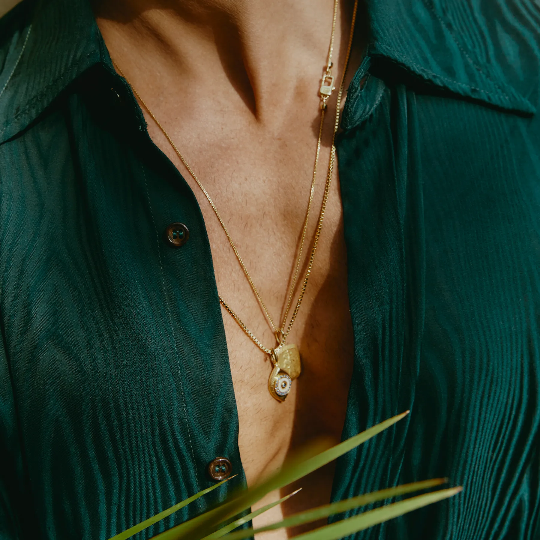 Paros Evil Eye Necklace In Yellow Gold & Sapphire sold by Tateossian product image thumbnail 2