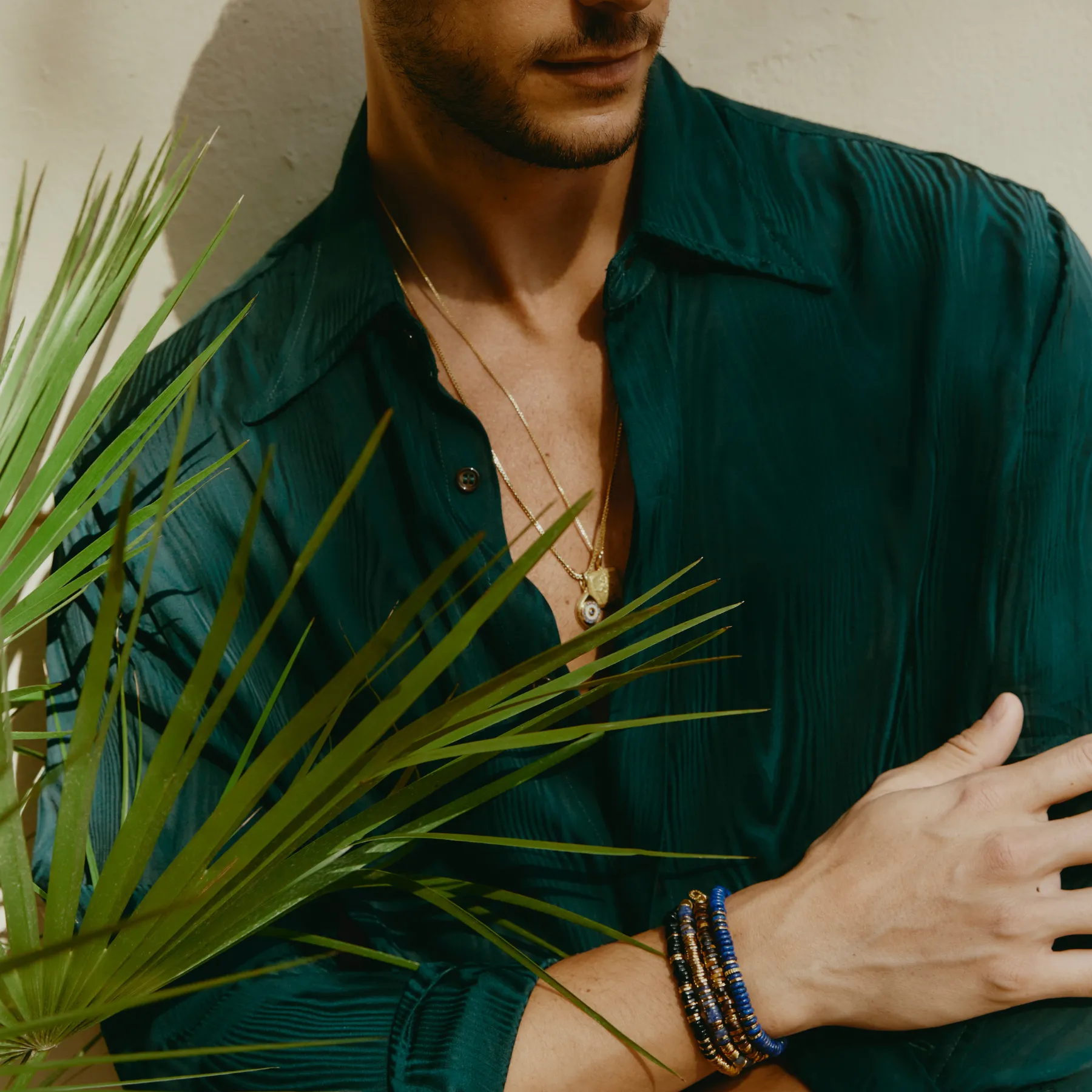 Paros Evil Eye Necklace In Yellow Gold & Sapphire sold by Tateossian product image thumbnail 3