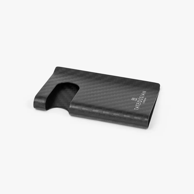 Carbon Card Holder Accessories In Carbon Fibre sold by Tateossian