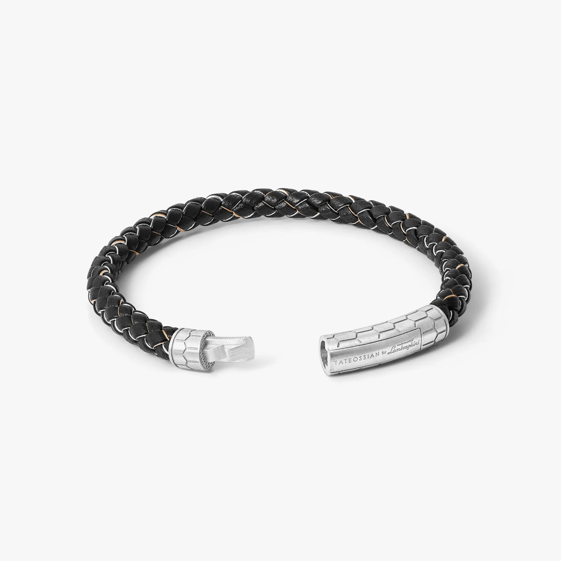 Automobili Lamborghini Hex Click Pelle Bracelet In Black sold by Tateossian product image thumbnail 3