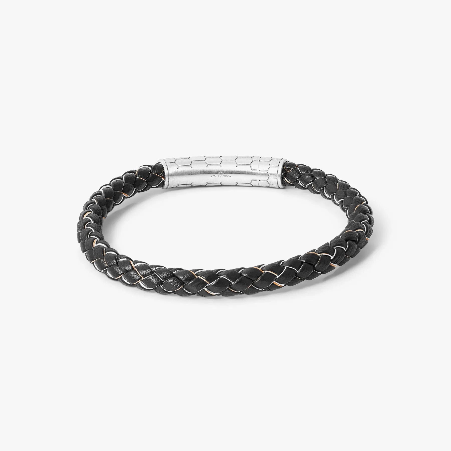 Automobili Lamborghini Hex Click Pelle Bracelet In Black sold by Tateossian product image thumbnail 2