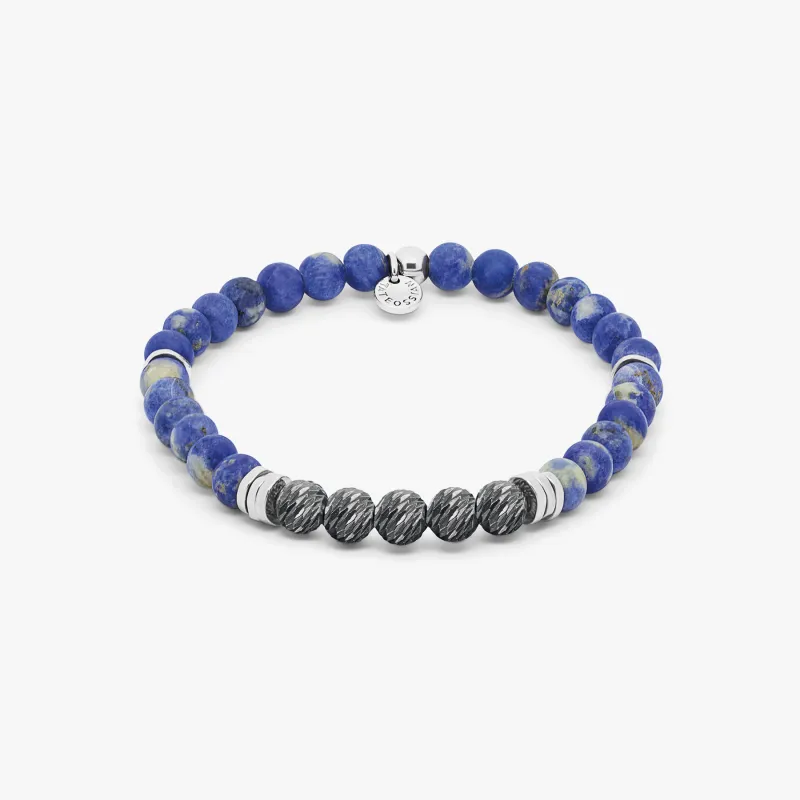 Stonehenge Graffiato Bracelet With Sodalite sold by Tateossian