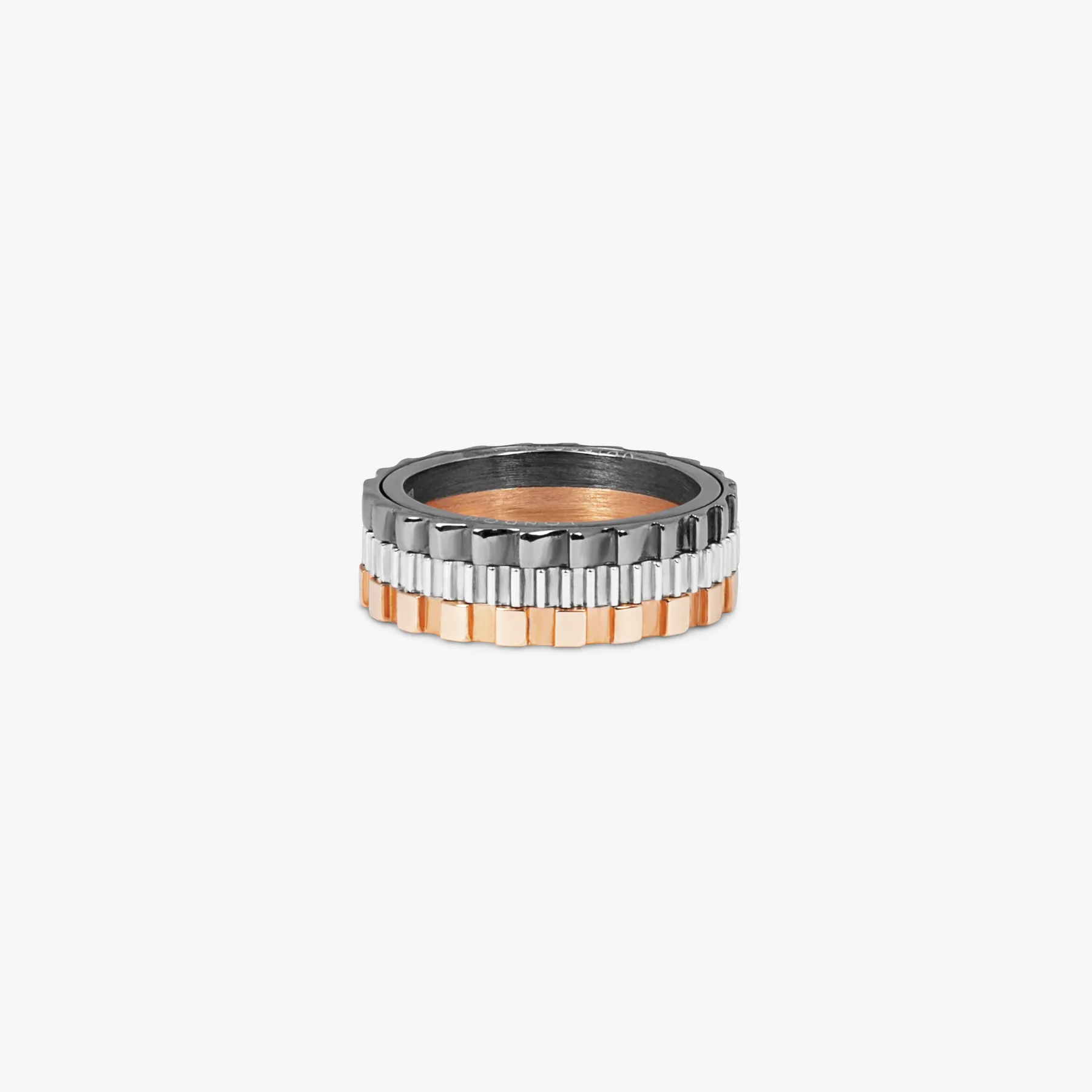 Rotating Gears Ring In Multi Colour Rhodium Plated Silver sold by Tateossian product image thumbnail 4